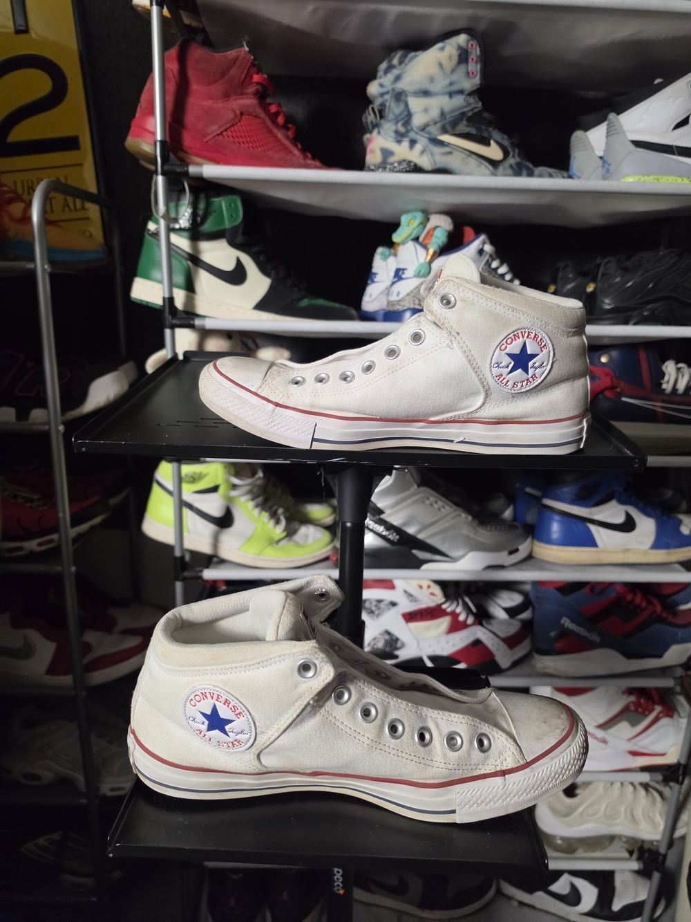 🔥 Converse White Mid-Top Chuck Taylor Canvas Sneakers Men Size 9.5